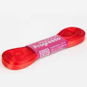 Fita Cetim 07x10mVermelho Tomate N1 C/1un