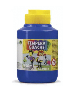 guache escolar acrilex 250ml tinta branca para escolas acrilex guache atóxica material didático tinta guache melhor guache para sala de aula tinta guache para educação guache de alta cobertura 250ml