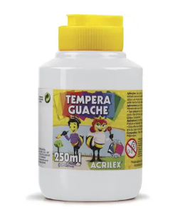 Tinta Guache Acrilex Branco de 250ml