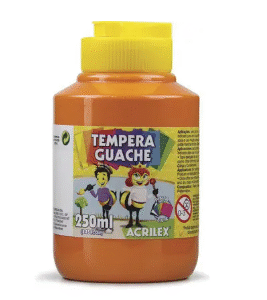guache escolar acrilex 250ml tinta branca para escolas acrilex guache atóxica material didático tinta guache melhor guache para sala de aula tinta guache para educação guache de alta cobertura 250ml